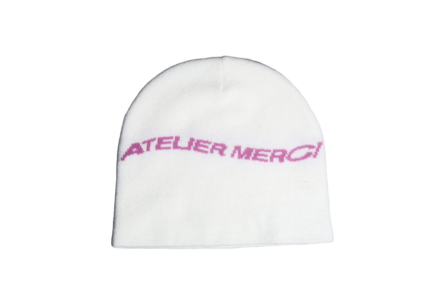 BEANIE WHITE/PINK